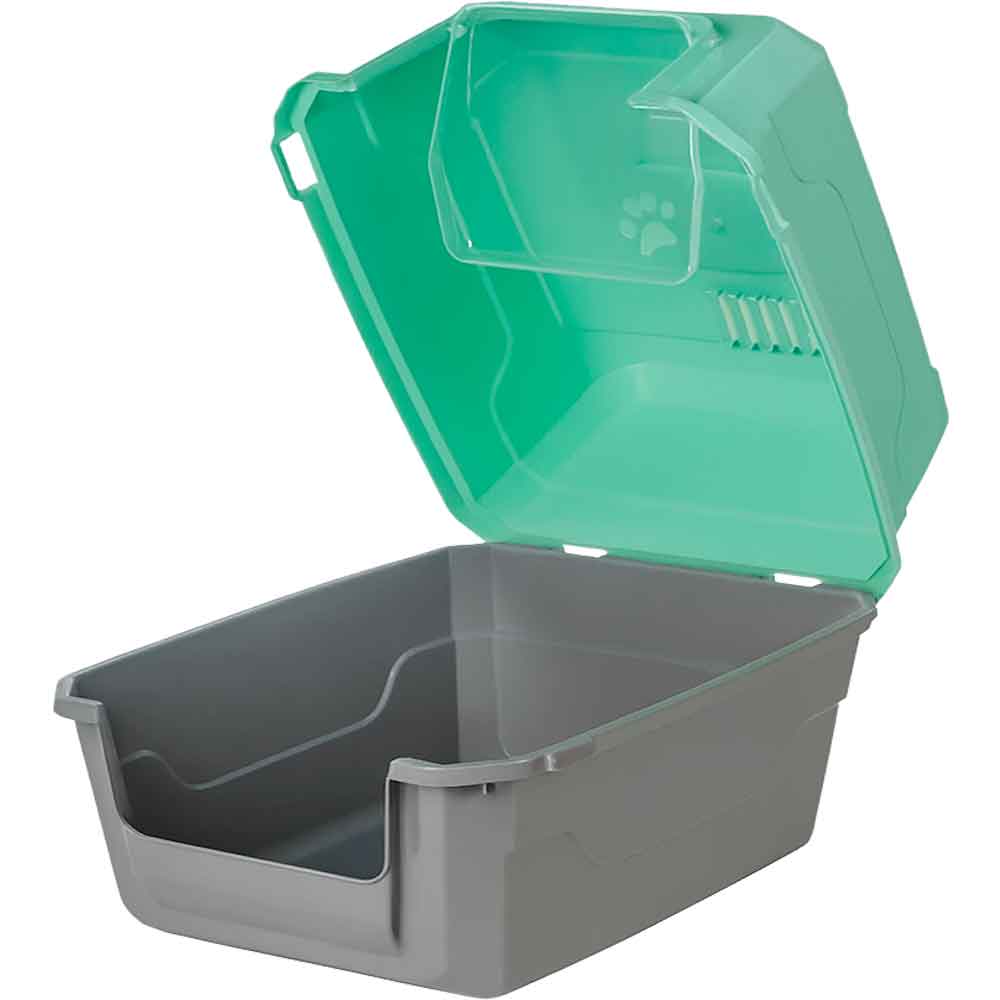 Amazon Tam Açılır Kapalı Kedi Tuvaleti Açık Yeşil 52x37x48 cm